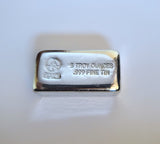 5 Troy Ounce .999 Fine Tin Bullion Bar