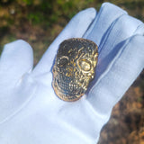 Skull - .9999 Fine Bismuth Art Bar - Natural Toning - ( 115 - 125 Grams ) - With Certificate of Authenticity