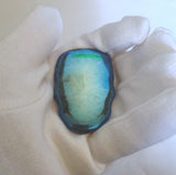 Skull - .9999 Fine Bismuth Art Bar - Natural Toning - ( 115 - 125 Grams ) - With Certificate of Authenticity