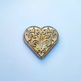 Heart - .9999 Fine Bismuth Art Bar - Natural Toning - ( 90 - 100 Grams ) - With Certificate of Authenticity