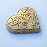 Heart - .9999 Fine Bismuth Art Bar - Natural Toning - ( 90 - 100 Grams ) - With Certificate of Authenticity