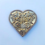 Heart - .9999 Fine Bismuth Art Bar - Natural Toning - ( 90 - 100 Grams ) - With Certificate of Authenticity