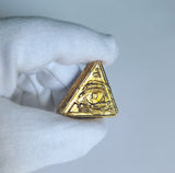 Eye of Providence - .9999 Fine Bismuth Art Bar - Natural Toning - ( 50 - 60 Grams ) - With Certificate of Authenticity