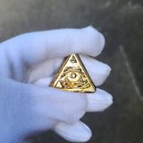 Eye of Providence - .9999 Fine Bismuth Art Bar - Natural Toning - ( 50 - 60 Grams ) - With Certificate of Authenticity