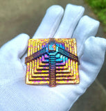 Pyramid - 1 Pound .9999 Fine Bismuth Art Bar - Natural Toning - Spinner - With Certificate of Authenticity