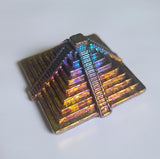 Pyramid - 1 Pound .9999 Fine Bismuth Art Bar - Natural Toning - Spinner - With Certificate of Authenticity