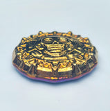 Aztec Skull - .9999 Fine Bismuth Art Round - Natural Toning - ( 100 - 110 Grams ) - With Certificate of Authenticity