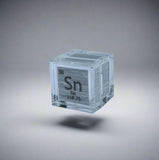 10mm .9999 Fine Tin Elemental Cube in Protective Case