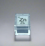 10mm .9999 Fine Zinc Elemental Cube in Protective Case