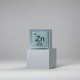 10mm .9999 Fine Zinc Elemental Cube in Protective Case