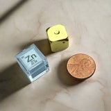 10mm .9999 Fine Zinc Elemental Cube in Protective Case