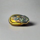 Small Skull - .9999 Fine Bismuth Art Bar - Natural Toning - ( 60 - 70 Grams ) - with Certificate of Authenticity