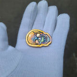 Small Skull - .9999 Fine Bismuth Art Bar - Natural Toning - ( 60 - 70 Grams ) - with Certificate of Authenticity