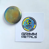 Indian Head - .9999 Fine Bismuth Art Round - Natural Toning ( 70 - 80 Grams ) - with Certificate of Authenticity