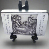 Heart and Shield - Deluxe 10 Troy Ounce Hand Poured .999 Fine Zinc Art Bar - Laser Etched - Certified