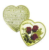 "Roses For Love" Gift Coin - Gold Plated