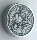 Engel mid án feðera - Deluxe 1 Troy Ounce Poured .999 Fine Zinc Art Round - Laser Etched - Certified