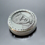 Presidential Portrait - Deluxe 1 Troy Ounce Poured .999 Fine Zinc Art Round - Laser Etched - Certified