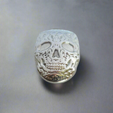 Skull -  .999 Fine Zinc Art Bar ( 115 -125 Grams ) - With Certificate of Authenticity