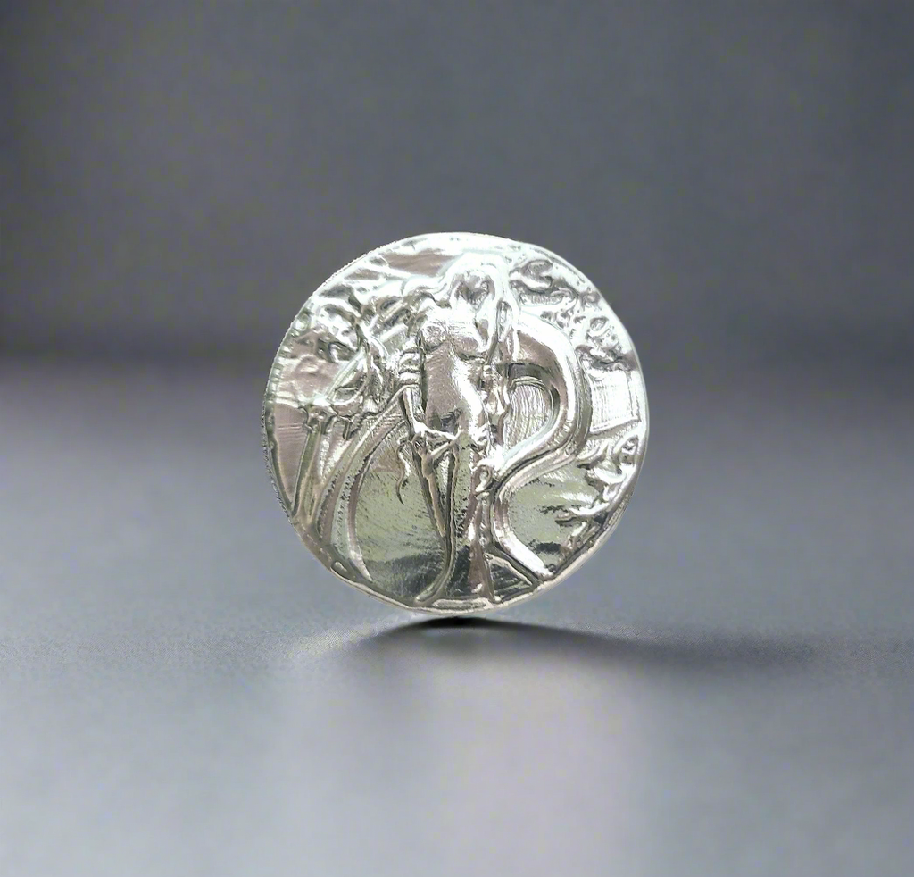 Nimueh - Lady of the Lake -  .999 Fine Zinc Art Round ( 100 - 110 Grams ) - With Certificate of Authenticity