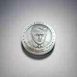 Presidential Portrait - Deluxe 1 Troy Ounce Poured .999 Fine Zinc Art Round - Laser Etched - Certified