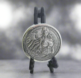 Engel mid án feðera - Deluxe 1 Troy Ounce Poured .999 Fine Zinc Art Round - Laser Etched - Certified