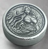 Engel mid án feðera - Deluxe 1 Troy Ounce Poured .999 Fine Zinc Art Round - Laser Etched - Certified