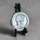 Presidential Portrait - Deluxe 1 Troy Ounce Poured .999 Fine Zinc Art Round - Laser Etched - Certified