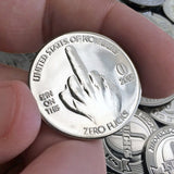 Zero Fucks - Middle Finger Novelty Coin