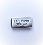 1 Troy Ounce .999 Fine Lead Bullion Bar - No Logo