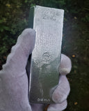 1 Kilo .999 Fine Zinc Bullion Bar