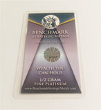 1/2 GRAM .999 FINE PLATINUM BULLION BAR