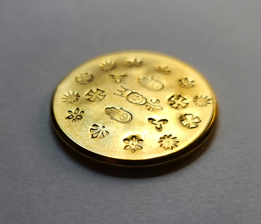 "The Wise King" - HAND MADE ART BRASS ROUND - ONLY 10 MADE - 4 REMAIN