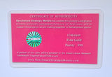 Breast Cancer Pink Ribbon - 1/4 Grain .999 Fine 24K Gold Bar in COA Card