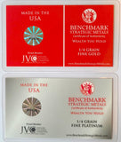 Dual Cola Set  - 1/4 Grain .999 Fine Platinum & 24k Gold Bullion Bars
