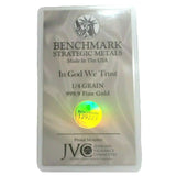 Christian "Streets of Gold" - 1/4 Grain .9999 Fine 24k Gold Bullion Bar - in COA Card