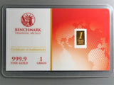 1 Grain .9999 Fine 24k Gold Bullion Bar