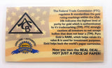 1 Grain .9999 Fine 24k Gold Bullion Bar