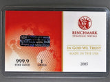 1 Grain .9999 Fine 24k Gold Bullion Bar