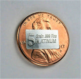 5 Grain .999 Fine Platinum Bullion Bar