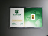 1/10 Gram .9999 Fine 24k Gold Bullion Bar