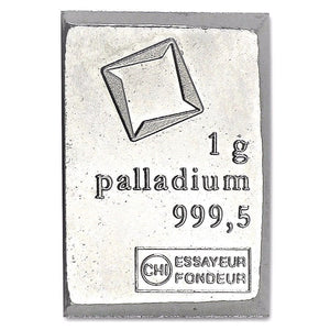 1 Gram .999 Fine Palladium Bullion Bar
