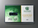 1/10 Gram .9999 Fine 24k Gold Bullion Bar