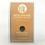Satin Red Rose - 1/4 Grain .9999 Fine 24k Gold Bullion Bar In COA Card