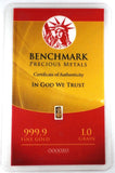 1 Grain .9999 Fine 24k Gold Bullion Bar