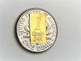 Merry Christmas Tinsel - 1 Grain .999 Fine 24k Gold Bullion Bar In COA Card