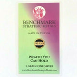 Tie Dye Style - 1 Grain .999 Fine Silver Bullion Bar - In COA Card