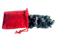 Red Velvet Bag of Genuine Pennsylvania Anthracite Coal - Great Stocking Stuffer