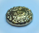 96 Gram .999 Fine Zinc Hand Poured Pirate Style Bullion Round - Nickel and 24K Gold Plated