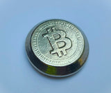 95 Gram .999 Fine Zinc Hand Poured Bitcoin Style Bullion Round - Nickel and 24K Gold Plated